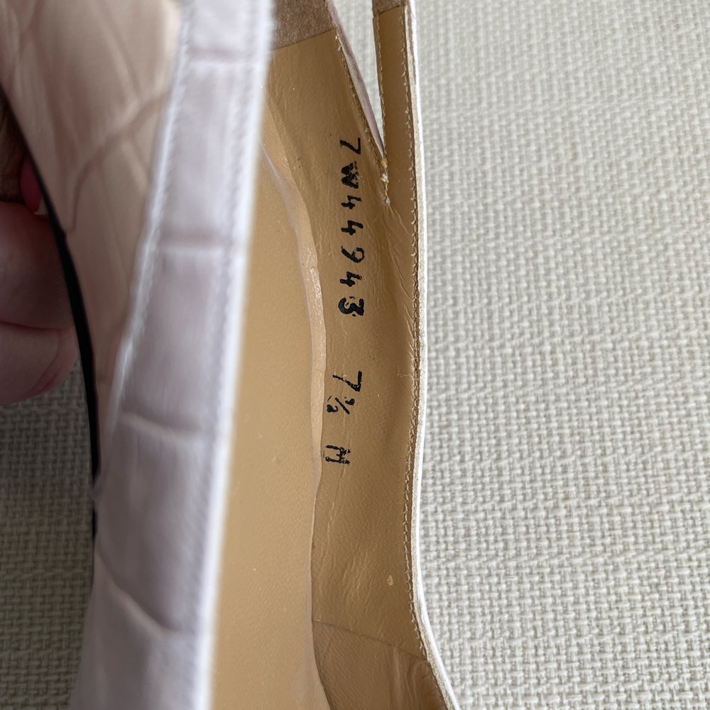 Stuart Weitzman Pastel Pink, Mint & Lavender Leather Pointed Toe HEELS SIZE 7.5 - Picture 12 of 14